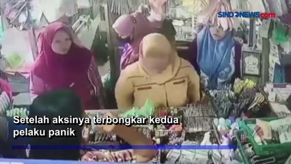 Dua Wanita Beraksi Curi Kosmetik Terekam CCTV