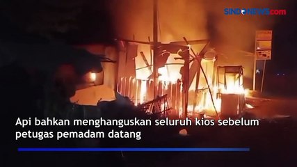 Diduga Korsleting, 5 Kios Semi Permanen Ludes Dilalap Api di Pamanukan