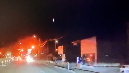 Moment fireball lights up sky over Japan