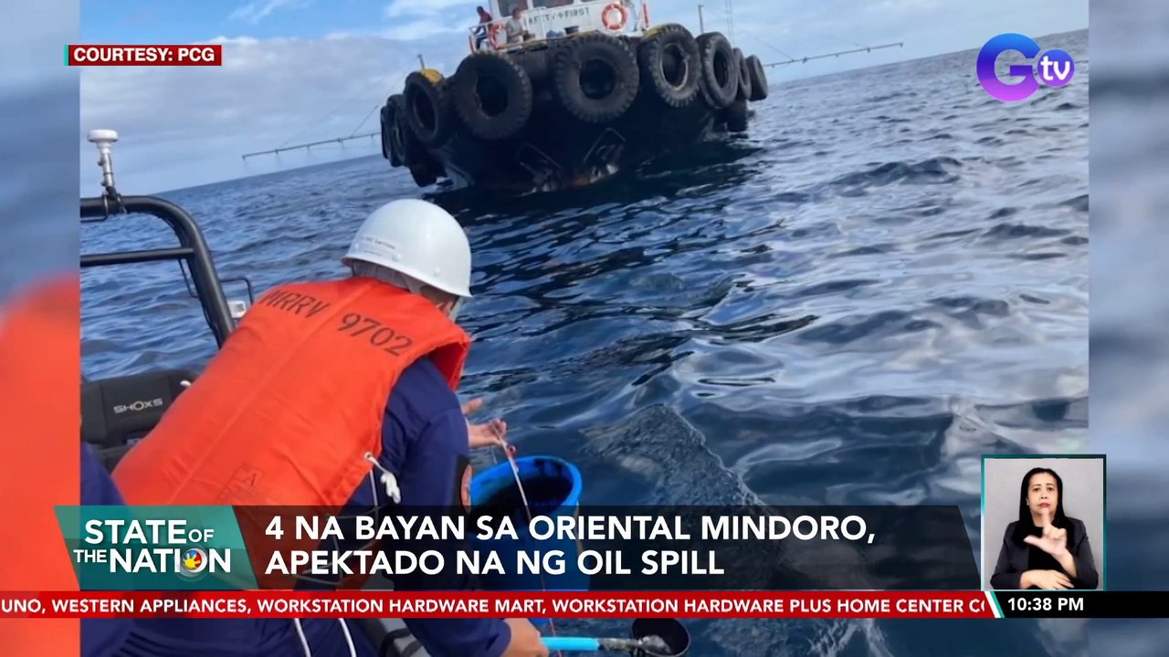 4 na bayan sa Oriental Mindoro, apektado na ng oil spill | SONA