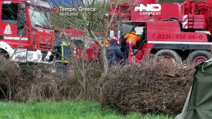 [No Comment] Suite des opérations de secours après l'accident de train meurtrier en Grèce