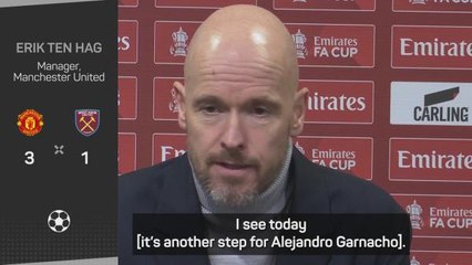 Ten Hag hails 'fearless' Garnacho after FA Cup win