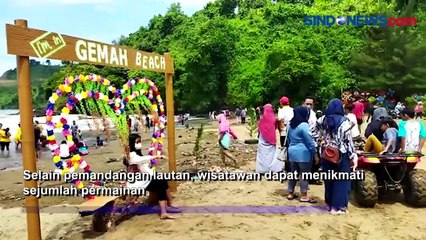 Murah Meriah dengan Fasilitas Wisata Lengkap, Pantai Gemah Tulungagung Dibanjiri Wisatawan