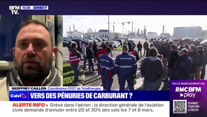 Geoffrey Caillon, coordinateur CFDT de TotalÉnergies, sur la grève du 7 mars: "C'est pas exclu qu'il y ait une reconductibilité sur la journée du 8"