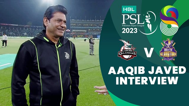 Aaqib Javed Interview | Lahore Qalandars vs Quetta Gladiators | Match 18 | HBL PSL 8 | MI2T