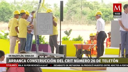 Gobernador de Sinaloa coloca la primera piedra del CRIT Teletón de Mazatlán