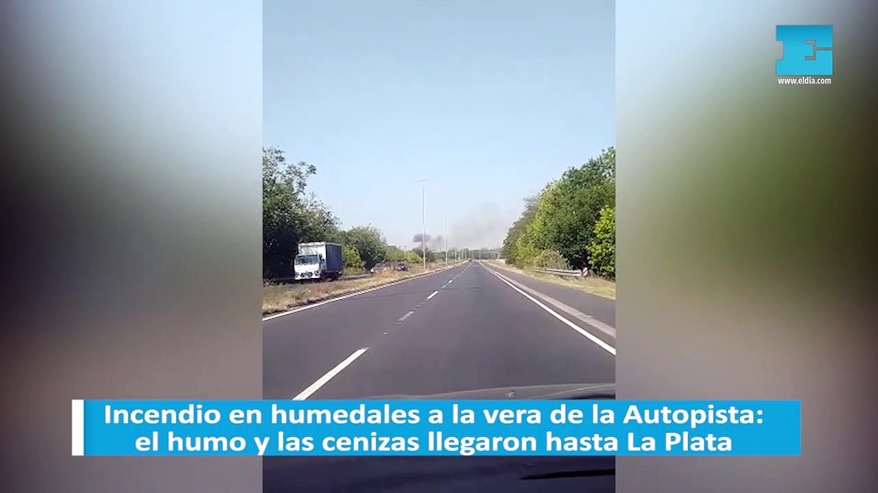 Incendio en humedales a la vera de la Autopista: el humo y las cenizas llegaron hasta La Plata