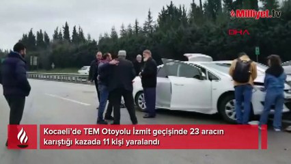 TEM'de 23 araç birbirine girdi! İstanbul yönü kapandı