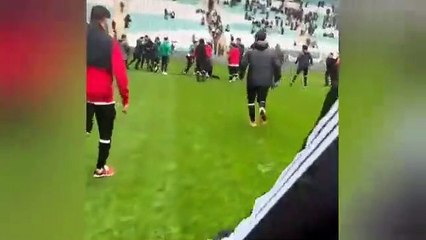 Bursaspor - Amedspor maçı başlamadan sahada kavga çıktı!