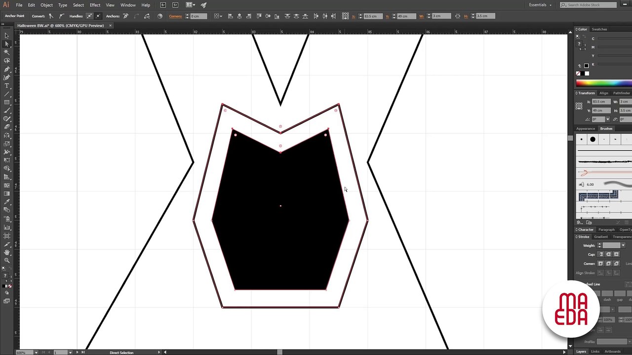 Time lapse of Halloween-themed typeface design (part 02)