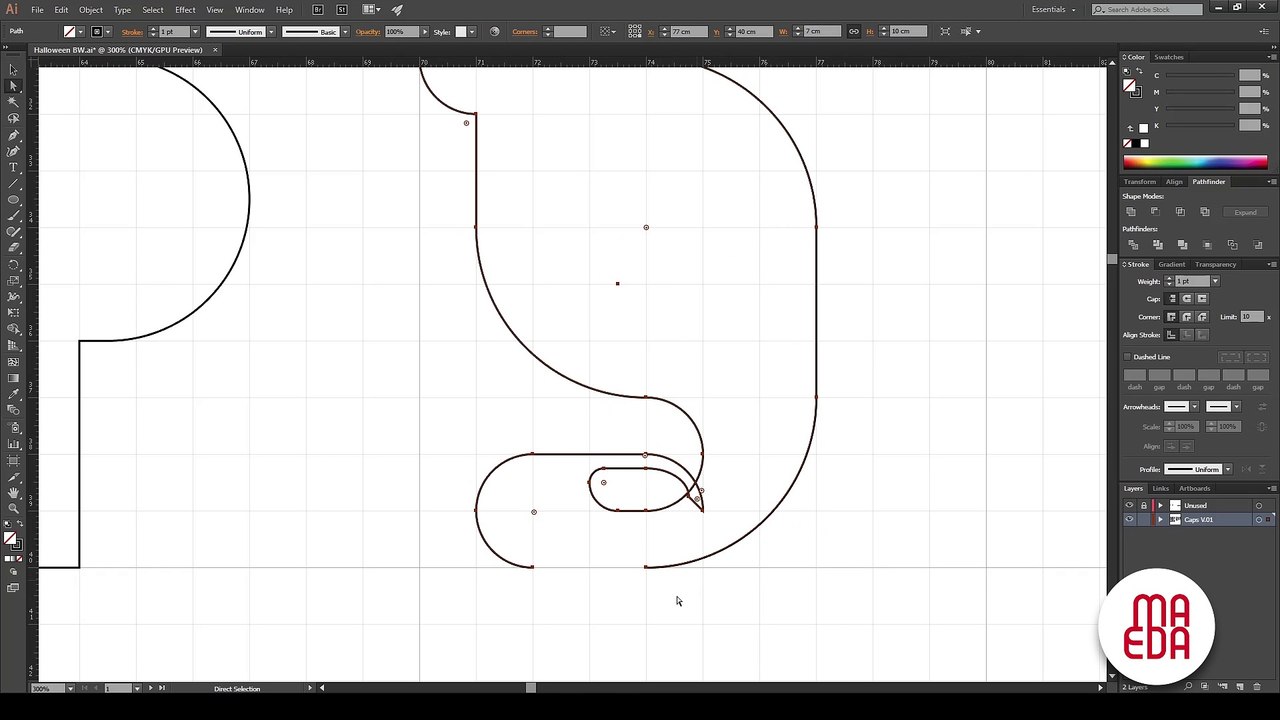Time lapse of Halloween-themed typeface design (part 01)