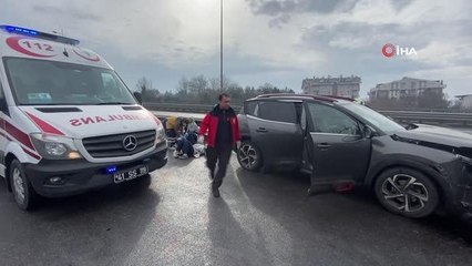 TEM'de 7 ayrı kaza: 23 araç kazaya karıştı, 11 yaralı