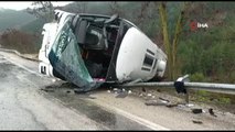 Isparta Antalya karayolunda otobüs kazası: 8 yaralı