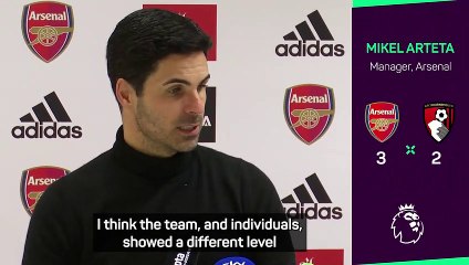 Arteta lauds Arsenal character after late comeback win