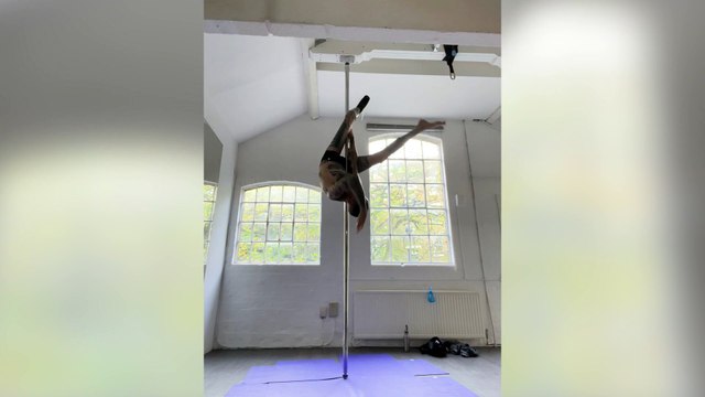 An amputee says having his leg removed was the best decision after a designer created a custom prosthetic limb - so he can POLE DANCE