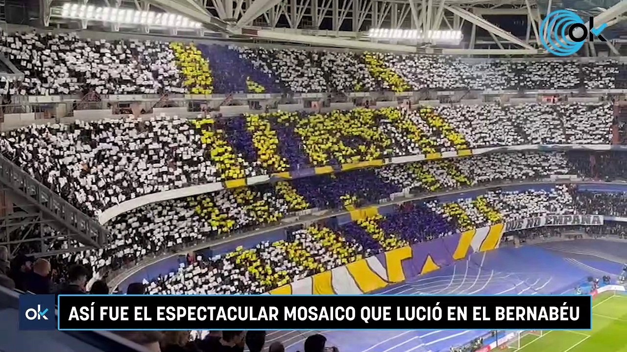 Así fue el espectacular mosaico que lució en el Bernabéu