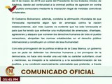 Comunicado | Venezuela rechaza extensión de política criminal de agresión de EE. UU.