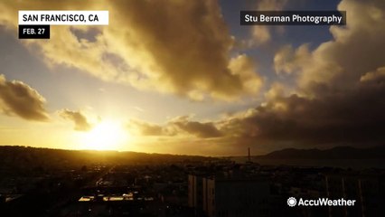 Fiery sunsets across the United States