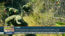 Fuerzas especializadas laboran para contener incendio de grandes proporciones al oriente de Cuba