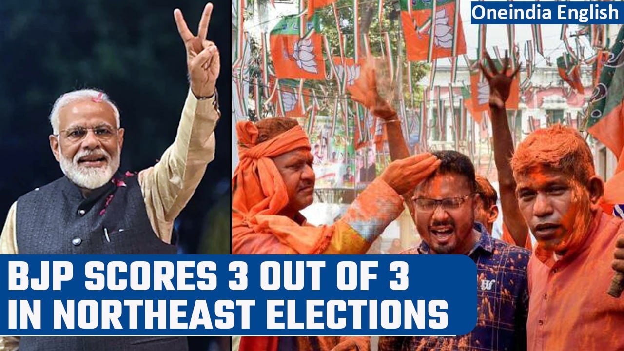 NE elections: BJP wins in Nagaland & Tripura; reunites with NPP in Meghalaya | Oneindia News