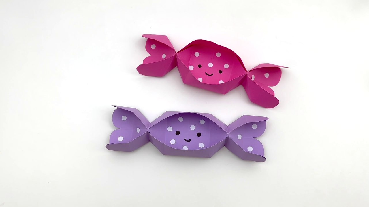 DIY Origami Paper Candy Storage Box / Paper Craft / Paper Crafts Easy / Desk Organization Ideas