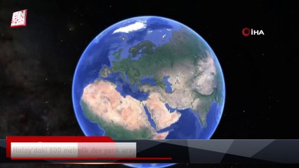 Hatay’daki 500 metrelik dev yarık uzaydan gözüküyor