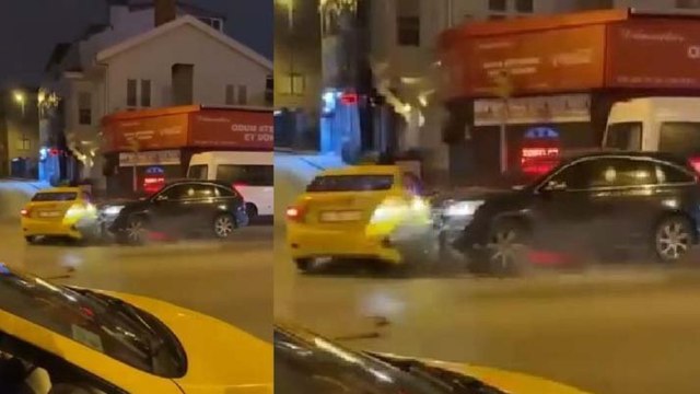İstanbul’da taksiyle kaçan kadını durdurmak için dehşet saçtı