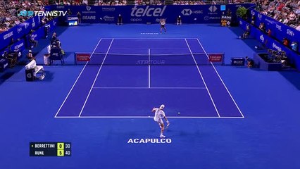 Acapulco - Berrettini abandonne face à un grand Rune