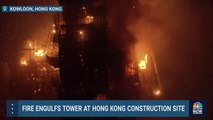 Regardez les images impressionnantes d’un important incendie qui a ravagé un gratte-ciel en construction dans le coeur touristique de Hong Kong - VIDEO