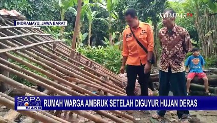 Rumah Warga di Indramayu Ambruk Diguyur Hujan Deras Selama Tiga Hari!