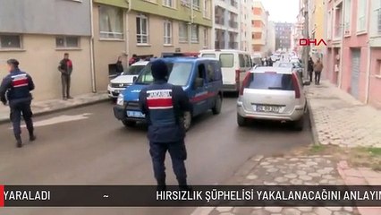 HIRSIZLIK ŞÜPHELİSİ YAKALANACAĞINI ANLAYINCA İNTİHARA KALKIŞTI, AÇTIĞI ATEŞTE BİR POLİSİ YARALADI
