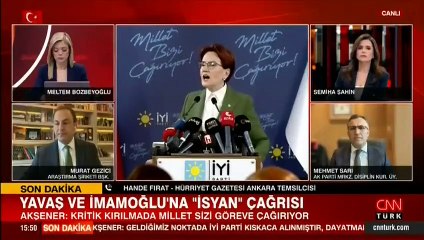 Akşener'in açıklamalarının perde arkasını Hande Fırat canlı yayında anlattı
