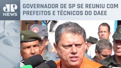 Tarcísio discute soluções para cheias no Tietê durante visita a barragem