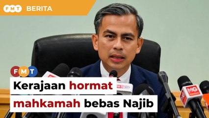 Download Video: Kerajaan hormat keputusan mahkamah bebas Najib, kata Fahmi