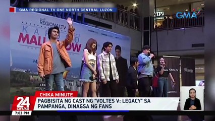Pagbisita ng cast ng "Voltes V: Legacy" sa Pampanga, dinagsa ng fans | 24 Oras