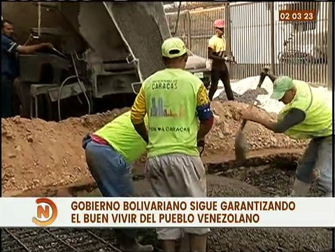Gobierno Nacional y Plan Barrio Arriba en lo Concreto recupera principales avenidas de Caracas