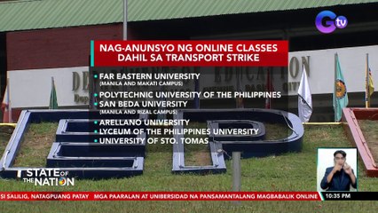 Mga paaralan na nag-anunsyo ng online classes dahil sa transport strike, nadagdagan | SONA