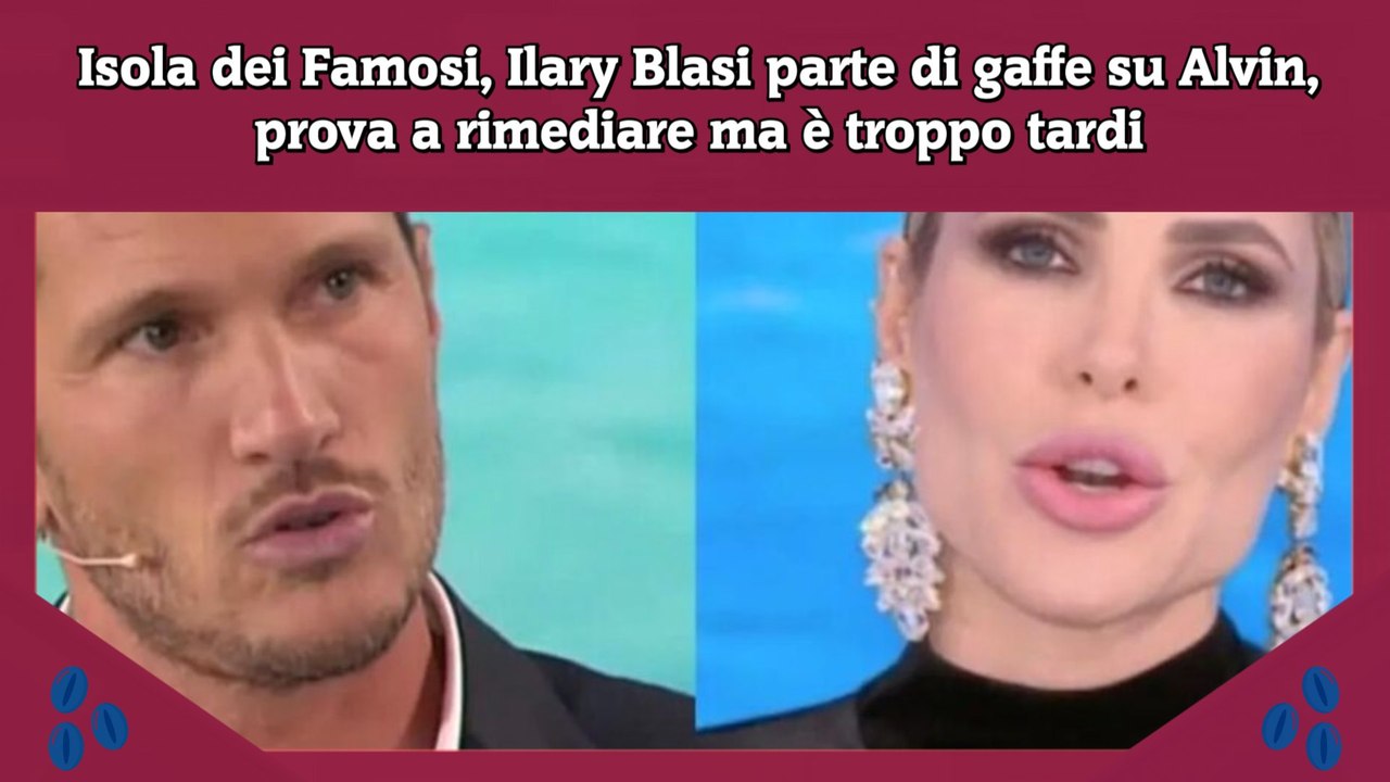 Isola dei Famosi, Ilary Blasi parte di gaffe su Alvin, prova a rimediare ma è troppo tardi