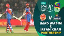 Brilliant Partnership By Imad Wasim & Irfan Khan | Islamabad vs Karachi | Match 19 | HBL PSL 8