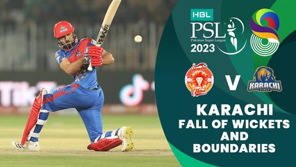 Let's Recap Karachi Kings Fall of Wickets And Boundaries | Match 19 | HBL PSL 8 | MI2T