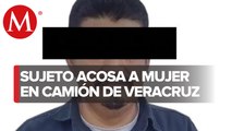 Detienen a hombre por acoso sexual en autobús de pasajeros en Veracruz