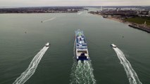 Brittany Ferries' Santona arriving in Portsmouth - video by  Joe Watson