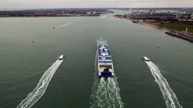 Brittany Ferries' Santona arriving in Portsmouth - video by Joe Watson