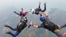 Feel the need for thrill through this adrenaline-pumping skydiving footage