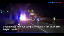 Minibus Terbakar di Ruas Tol Jakarta Serpong, Diduga Korsleting Listrik