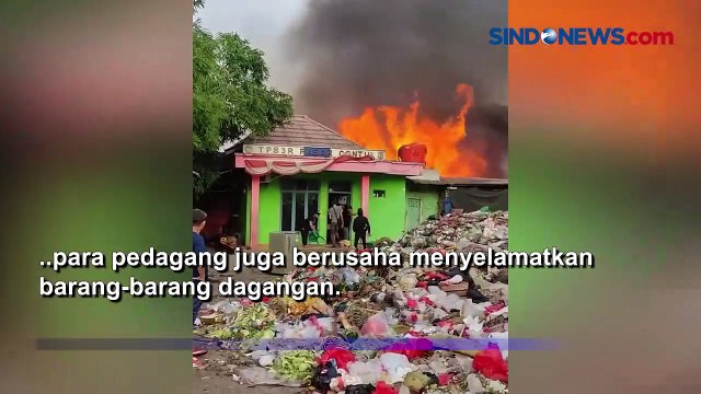 Puluhan Lapak di Pasar Ciputat Tangsel Terbakar, Pedagang Panik Selamatkan Barang