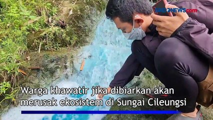 Download Video: Aliran Sungai Cileungsi Berwarna Biru dan Berbau, Diduga Tercemar Limbah Pabrik