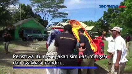 Gempa Disusul Tsunami 10 Meter, Warga Berhamburan dalam Simulasi Bencana di Pandeglang