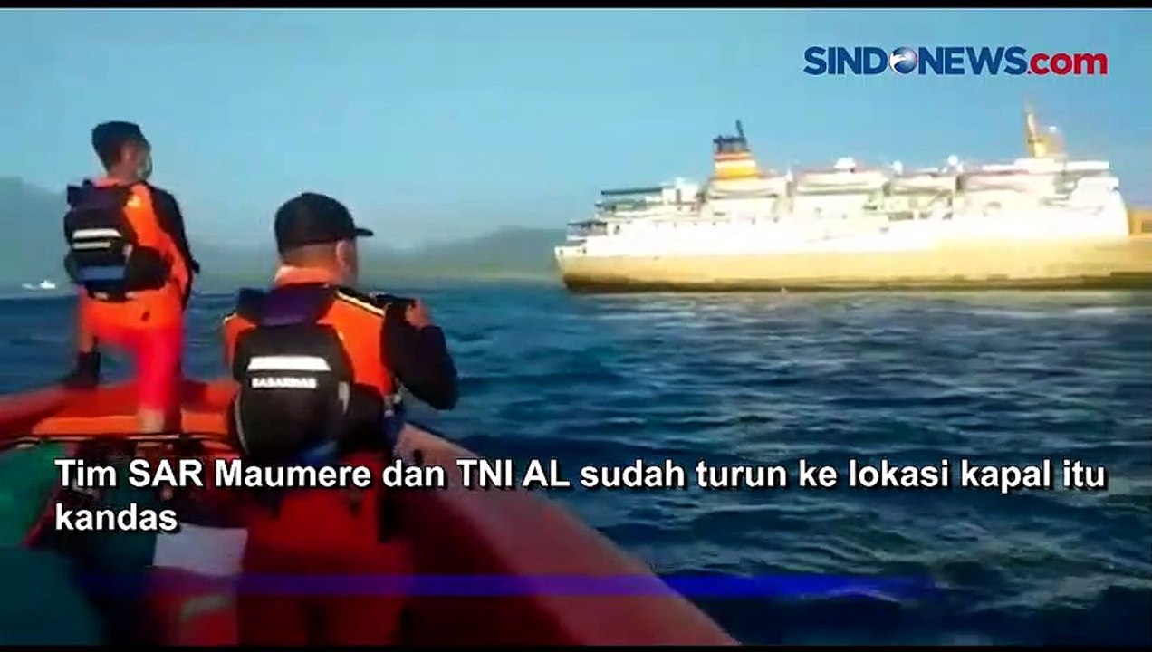KM Sirimau yang Kandas di Pulau Meko Flores Belum Bisa Dievakuasi