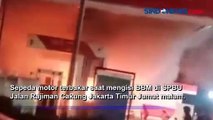 Motor Terbakar Saat Isi BBM di Cakung Jakarta Timur